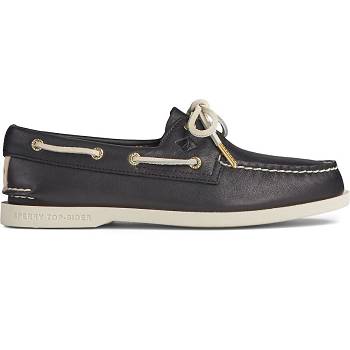 Sperry Authentic Original Plushwave Kožené Cierne - Damske Mokasíny